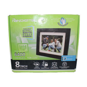 Pandigital 8" LCD Photo Frame Stores 6400 Images Simple Operation No PC Required